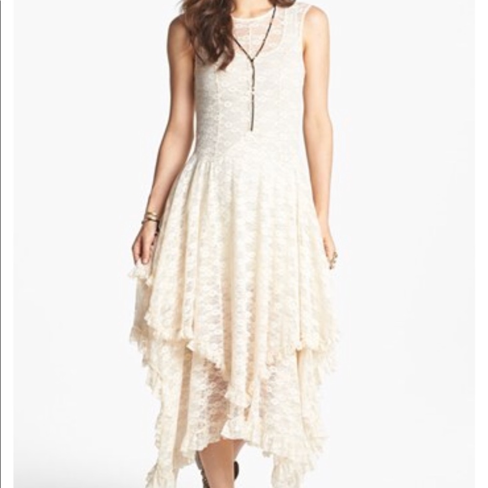 Free people large lace dress.